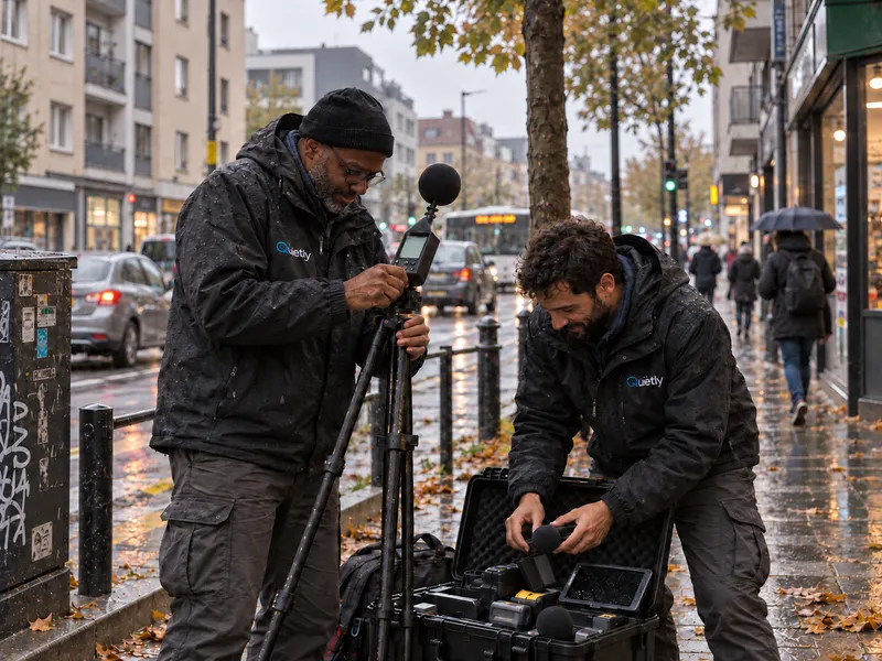 Un expert Quietly étudie une rue